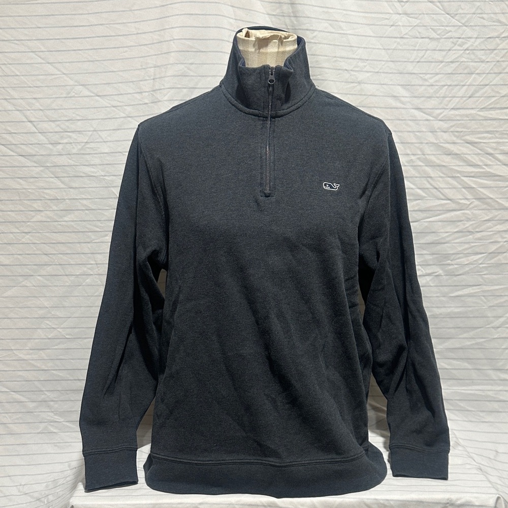 Vineyard Vines Men's Charcoal Zip-Up Sweater